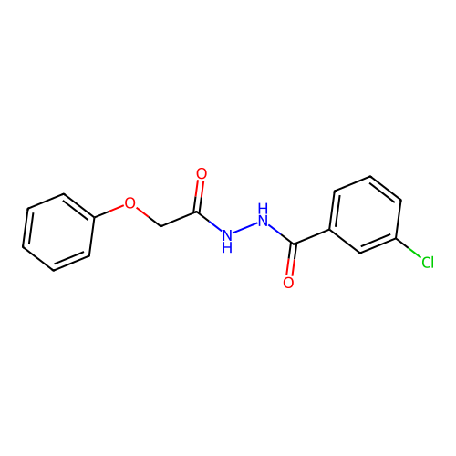 3-chloro-N'-(phenoxyacetyl)benzohydrazide structure