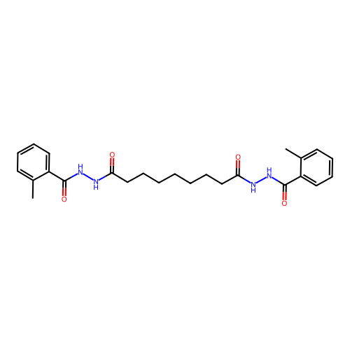 N'1,N'9-bis(2-methylbenzoyl)nonanedihydrazide structure