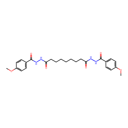 N'1,N'9-bis(4-methoxybenzoyl)nonanedihydrazide structure