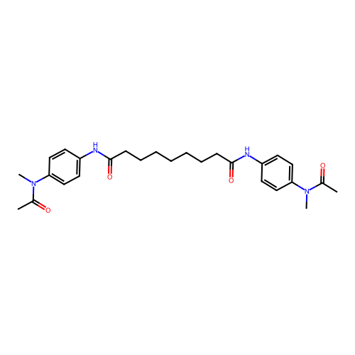 N,N'-bis{4-[acetyl(methyl)amino]phenyl}nonanediamide structure