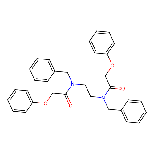N,N'-1,2-ethanediylbis(N-benzyl-2-phenoxyacetamide) structure