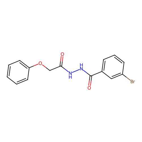 3-bromo-N'-(phenoxyacetyl)benzohydrazide structure