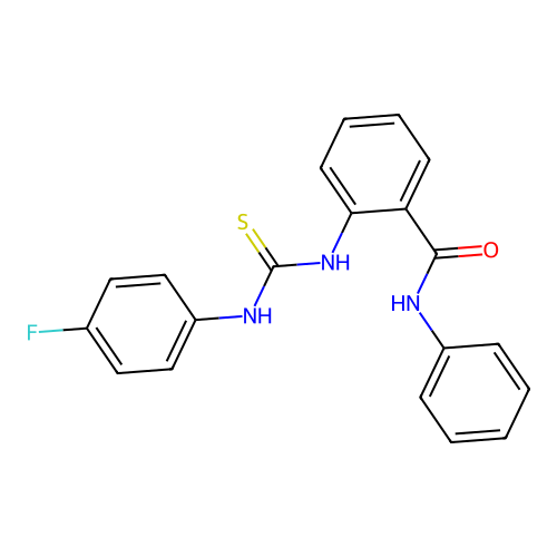2-{[(4-fluorophenyl)carbamothioyl]amino}-N-phenylbenzamide structure