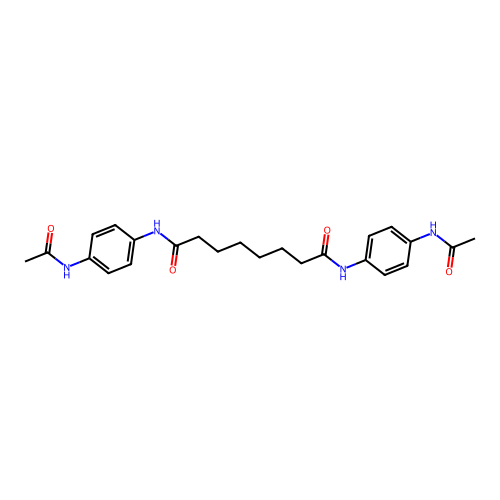 N,N'-bis[4-(acetylamino)phenyl]octanediamide structure