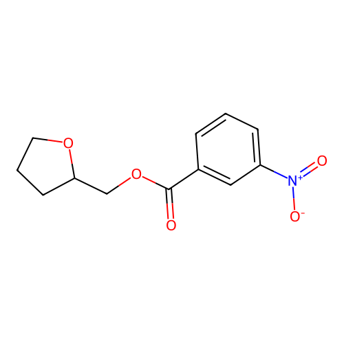 Tetrahydrofuran-2-ylmethyl 3-nitrobenzoate structure