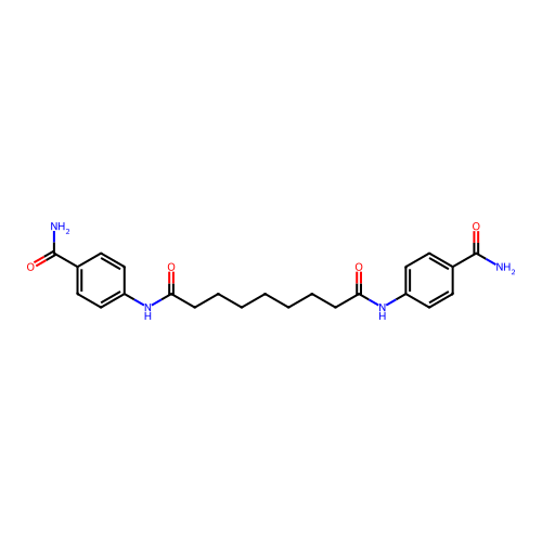 N,N'-bis(4-carbamoylphenyl)nonanediamide structure