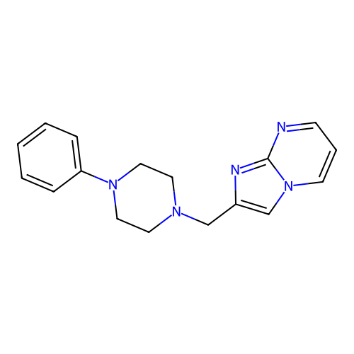 2-((4-Phenylpiperazin-1-yl)methyl)imidazo[1,2-a]pyrimidine structure