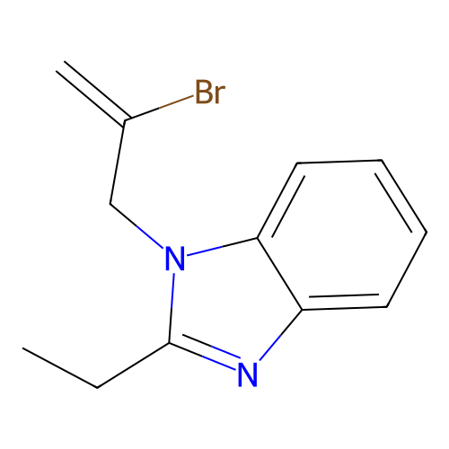1-(2-Bromo-allyl)-2-ethyl-1H-benzoimidazole structure