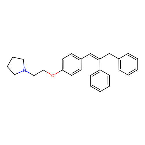 1-(2-(p-(2,3-Diphenyl-1-propenyl)phenoxy)ethyl)pyrrolidine structure