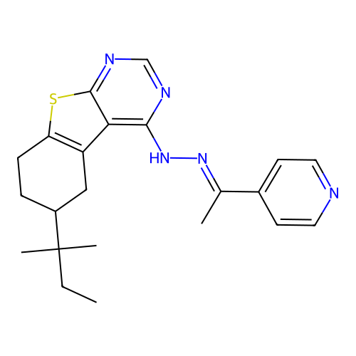 C22H27N5S structure