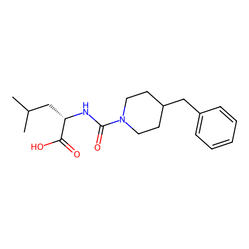 N-[(4-benzylpiperidin-1-yl)carbonyl]-L-leucine structure