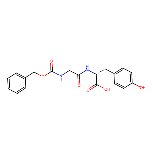 N-[(benzyloxy)carbonyl]glycyl-D-tyrosine structure