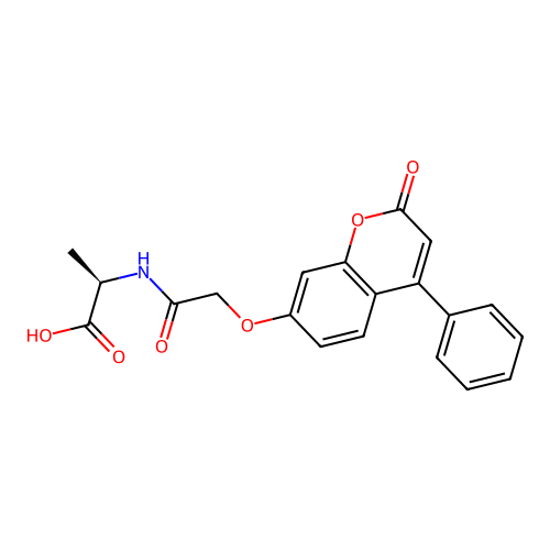 N-{[(2-oxo-4-phenyl-2H-chromen-7-yl)oxy]acetyl}-D-alanine structure