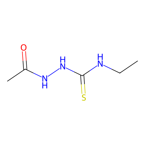 2-acetyl-N-ethylhydrazinecarbothioamide structure