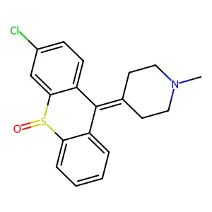 3-Chloro-9-(N-methyl-4-piperidylidene)thioxanthene 10-oxide structure
