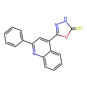 5-(2-Phenyl-4-quinolyl)-1,3,4-oxadiazole-2-thiol structure