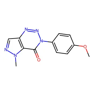 3-(4-Methoxyphenyl)-5-methylpyrazolo[4,3-d]triazin-4-one structure