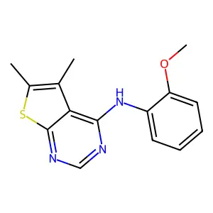 N-(2-methoxyphenyl)-5,6-dimethylthieno[2,3-d]pyrimidin-4-amine structure