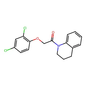 2-(2,4-dichlorophenoxy)-1-(3,4-dihydro-2H-quinolin-1-yl)ethanone structure