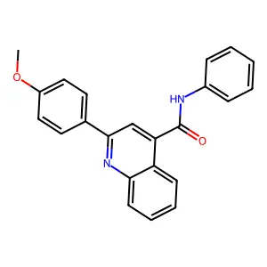 2-(4-methoxyphenyl)-N-phenylquinoline-4-carboxamide structure