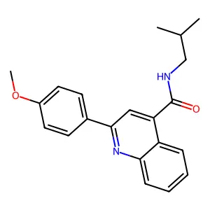 2-(4-methoxyphenyl)-N-(2-methylpropyl)quinoline-4-carboxamide structure