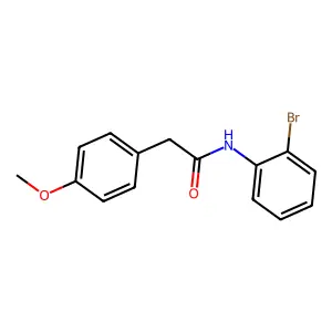 N-(2-bromophenyl)-2-(4-methoxyphenyl)acetamide structure
