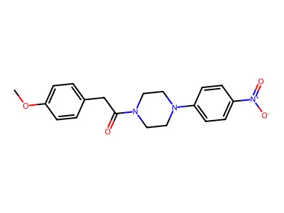 2-(4-Methoxyphenyl)-1-[4-(4-nitrophenyl)piperazin-1-yl]ethanone structure
