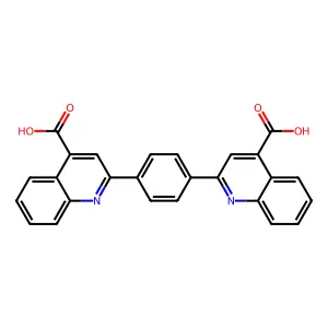 2-[4-(4-Carboxyquinolin-2-yl)phenyl]quinoline-4-carboxylic acid structure