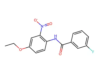 N-(4-ethoxy-2-nitrophenyl)-3-fluorobenzamide structure