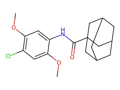N-(4-chloro-2,5-dimethoxyphenyl)-1-adamantanecarboxamide structure