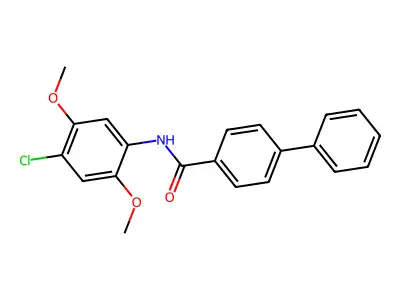 N-(4-chloro-2,5-dimethoxyphenyl)-4-phenylbenzamide structure