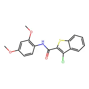 3-chloro-N-(2,4-dimethoxyphenyl)-1-benzothiophene-2-carboxamide structure
