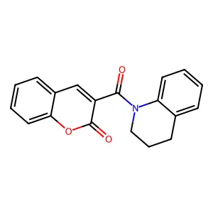 3-(3,4-dihydro-1(2H)-quinolinylcarbonyl)-2H-chromen-2-one structure