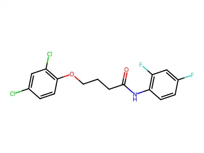 4-(2,4-dichlorophenoxy)-N-(2,4-difluorophenyl)butanamide structure