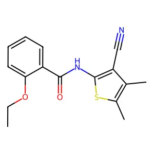 N-(3-cyano-4,5-dimethylthiophen-2-yl)-2-ethoxybenzamide structure