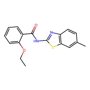 2-ethoxy-N-(6-methyl-1,3-benzothiazol-2-yl)benzamide structure