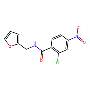 2-氯-N-(呋喃-2-基甲基)-4-硝基苯甲酰胺 structure