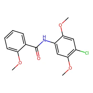 N-(4-chloro-2,5-dimethoxyphenyl)-2-methoxybenzamide structure