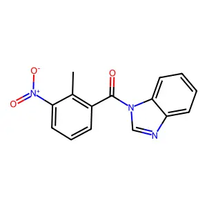 Benzimidazol-1-yl-(2-methyl-3-nitrophenyl)methanone structure
