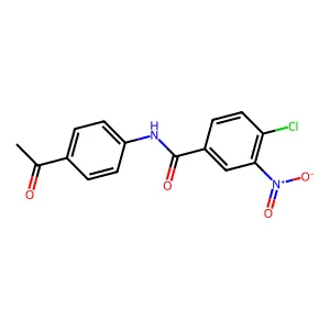 N-(4-acetylphenyl)-4-chloro-3-nitrobenzamide structure