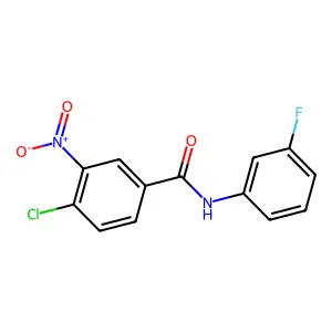 4-chloro-N-(3-fluorophenyl)-3-nitrobenzamide structure