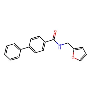 N-(furan-2-ylmethyl)-4-phenylbenzamide structure
