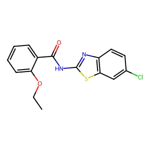 N-(6-chloro-1,3-benzothiazol-2-yl)-2-ethoxybenzamide structure