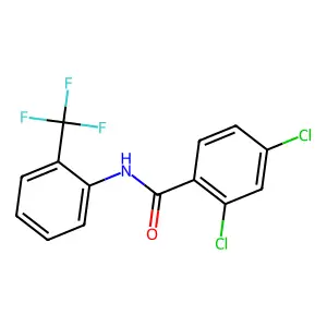 2,4-dichloro-N-[2-(trifluoromethyl)phenyl]benzamide structure