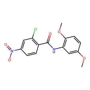 2-Chloro-N-(2,5-dimethoxyphenyl)-4-nitrobenzamide structure