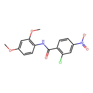 2-chloro-N-(2,4-dimethoxyphenyl)-4-nitrobenzamide structure