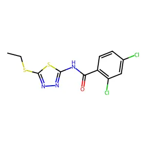 2,4-Dichloro-N-[5-(ethylthio)-1,3,4-thiadiazol-2-yl]benzamide structure