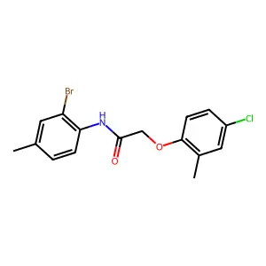 N-(2-bromo-4-methylphenyl)-2-(4-chloro-2-methylphenoxy)acetamide structure