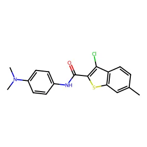 3-chloro-N-[4-(dimethylamino)phenyl]-6-methyl-1-benzothiophene-2-carboxamide structure