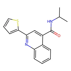 N-propan-2-yl-2-thiophen-2-ylquinoline-4-carboxamide structure